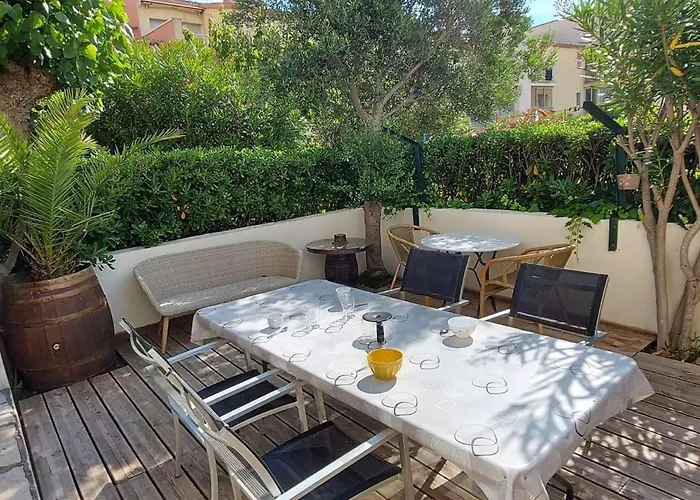 Climatise 3 Pieces, 6 Pers, Terrasse, Bbq, Parking Prive, A 100 M De La - Fr-1-423-253 아파트